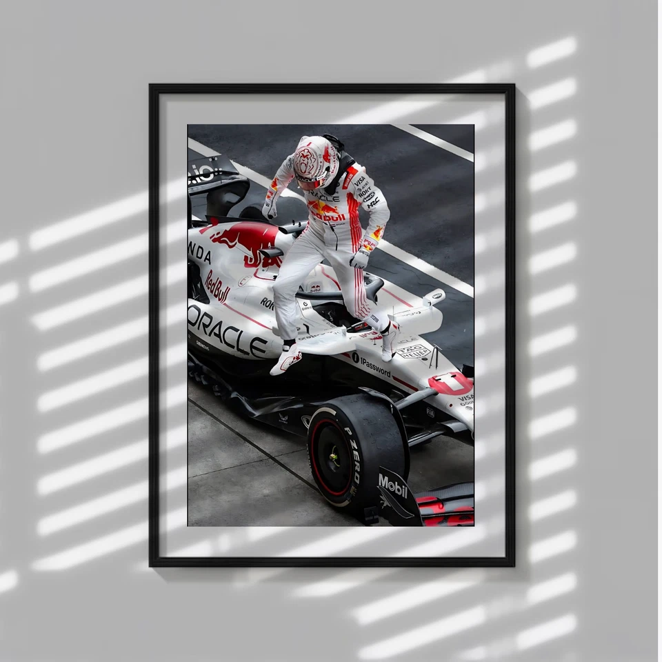 Póster Max Verstappen F1 Red Bull Champion Celebración Arte de Pared Impresión Foto 2 de 4