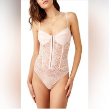 Free People Intimately FP Lace Night Rhythm Thong Bodysuit- Size XS