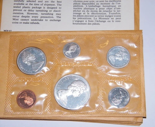 1965 Royal Canadian 6-Coin Mint Set Uncirculated Sealed Original Packaging