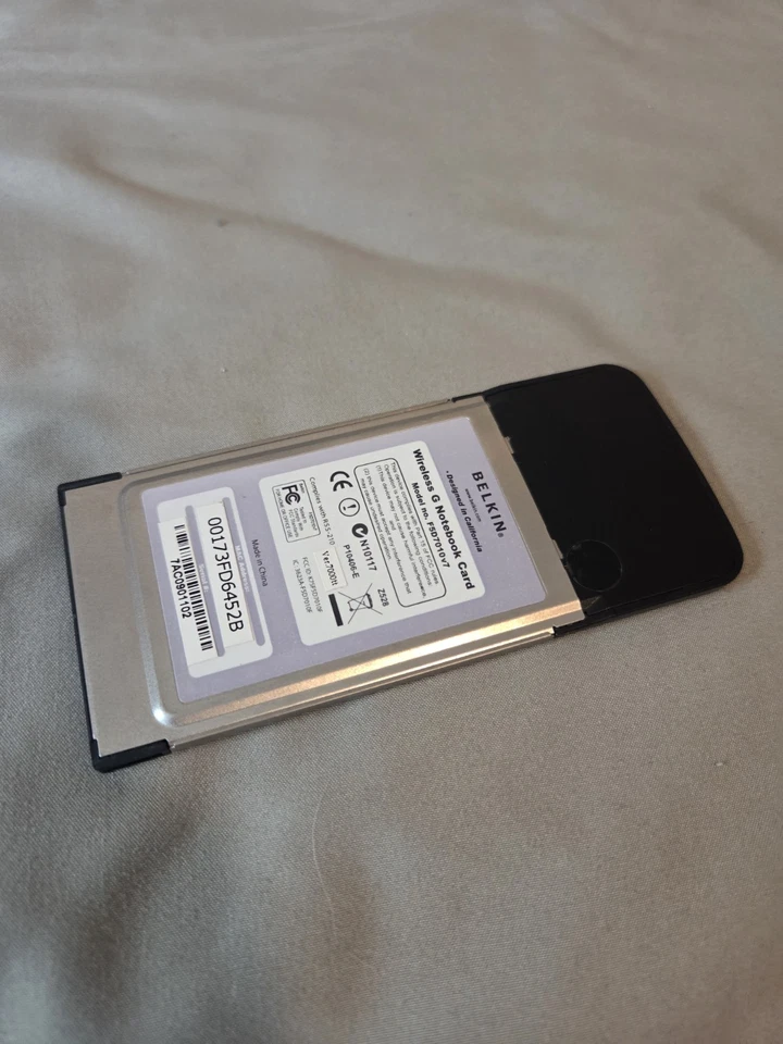 Tarjeta Notebook Belkin Wireless G F5D7010v7 INALÁMBRICA G P10408-A - NO PROBADA Foto 2 de 3