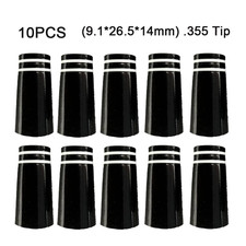 10pcs Double White Ring Sand Wedge Golf Ferrules .355 (9.1*26.5*14mm)