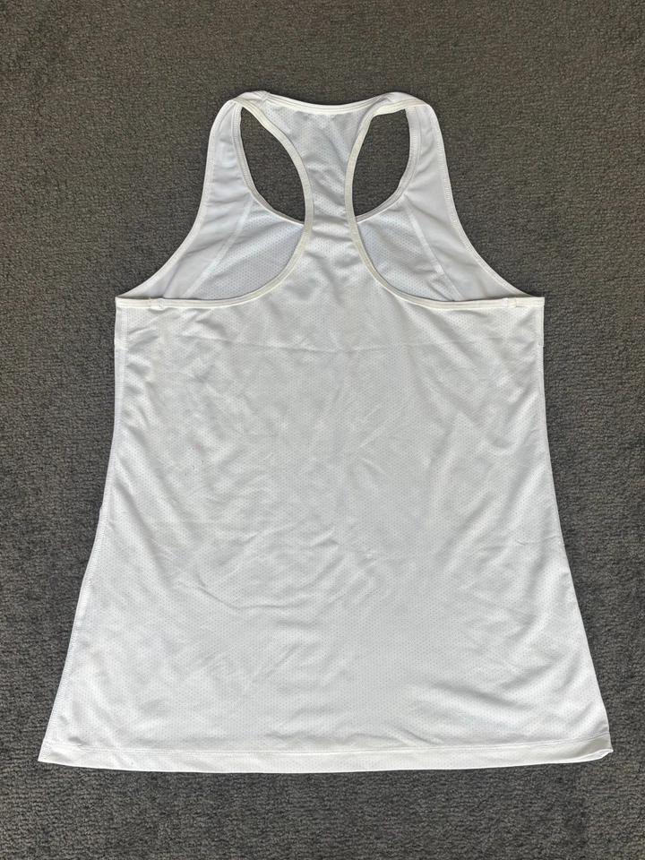 Nike Dri-FIT Tank Top Women's Size Small White Crew Neck Sleeveless Pullover - Image 4 of 4