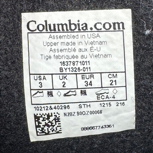 Columbia Powderbug Plus II Stiefel wasserdicht isoliert schwarz grün Jugend Größe 3 - Bild 14 von 14