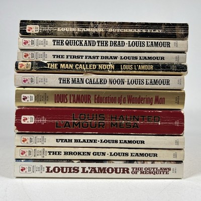 Louis L'Amour Lot of 10 Paperback Books Noon Draw Mesa Gun Mesquite Bantam