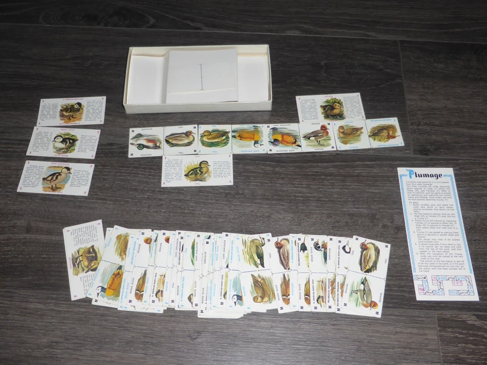 Rare 1970's Gosford Games Wildfowl Plumage domino game - complete - Image 4 of 4