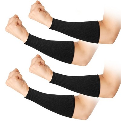 Geyoga 2 Pairs Cut Resistant Sleeve Arm Protection 9.45 x 4.72 Inches, Black