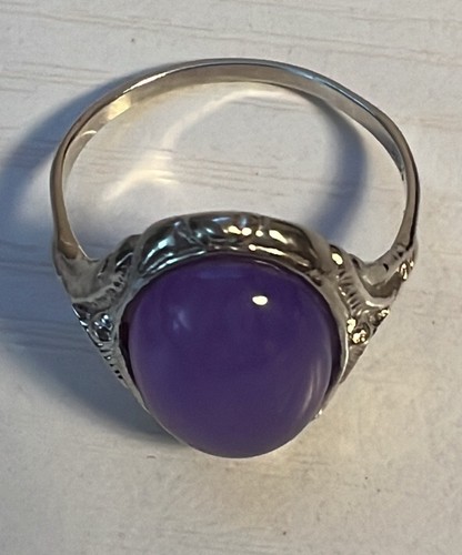 Dainty Vintage Quality S925 Sterling Silver Amethyst Gemstone Ring Size 6.5 GVC - Picture 10 of 24