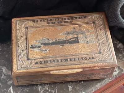 Schachtel Set Handelsmarine Schiff Boot DUISBURG RUHRORT FRANZ HANIEL & Cie
