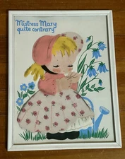 Vintage Mistress Mary Quite Contrary Nursery Rhyme IRMI Felt Art Original