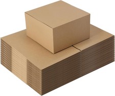 40 Shipping Boxes 6"x6"x4", Kraft Corrugated Box Mailers for Packaging