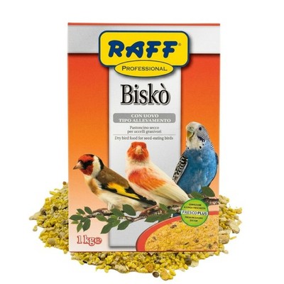 Raff Bisko 1kg Egg Food for Birds, Dry Egg-Based Bird Food. (1Kg)