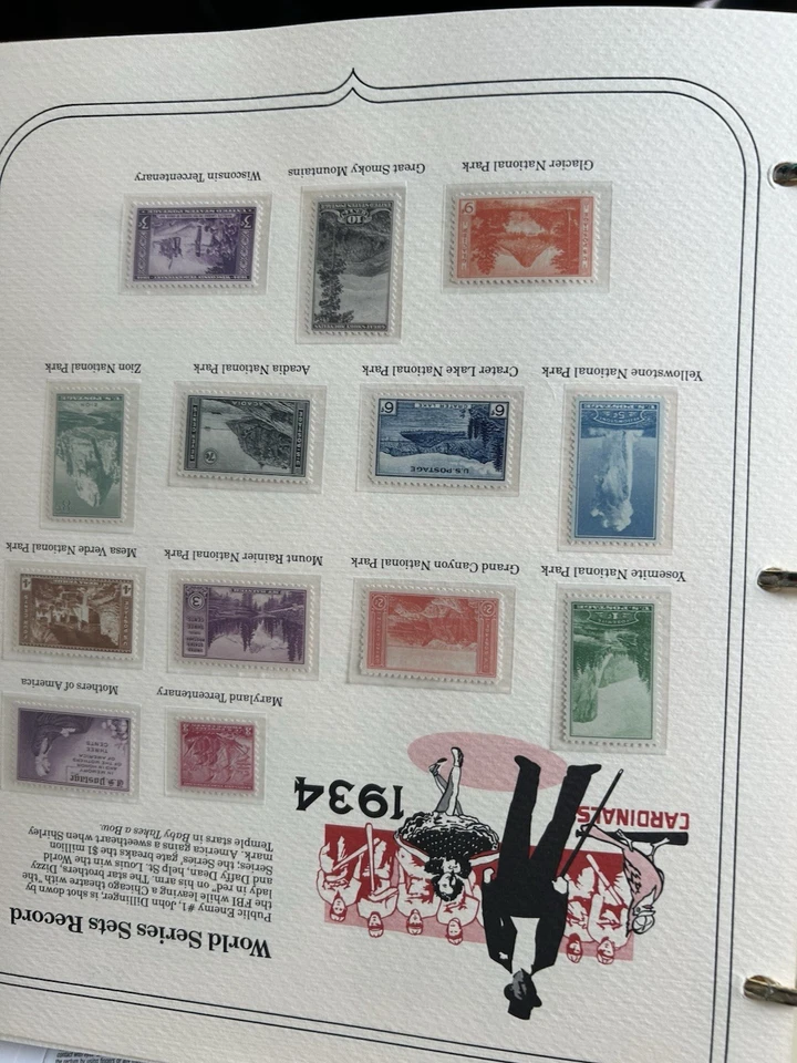 50 años dorados de franqueo conmemorativo de Estados Unidos 1933-1985. Total sellos 1084 Foto 4 de 4