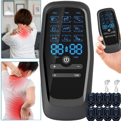 TENS/EMS Gerät Schmerztherapie 2 Kanäle TENS Reizstromgerät Muskelstimulator