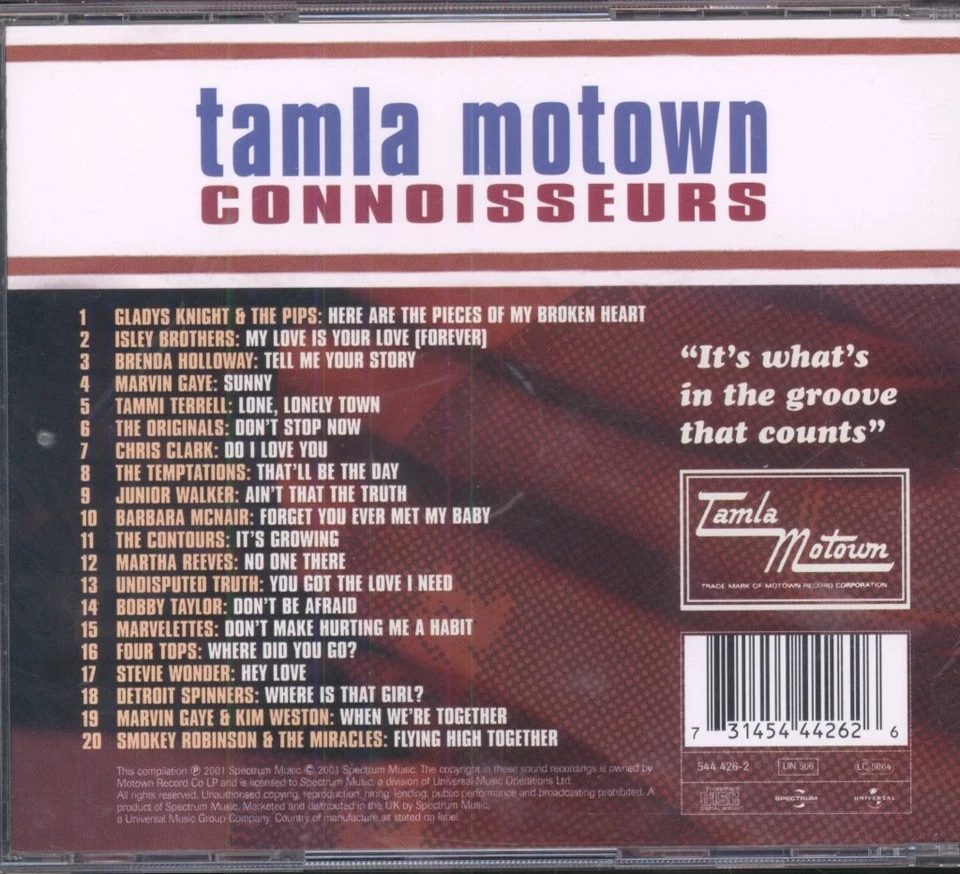 Various Artists Tamla Motown Connoisseurs CD UK Spectrum 2001 5444262 - Bild 2 von 2