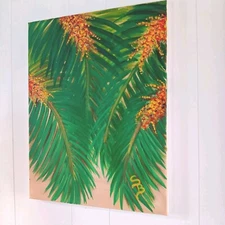 paintings on canvas original large16x20' Christmas  Palm