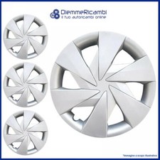 SERIE 4 BORCHIE - 4 COPRICERCHI COPPE RUOTA 15 PER TOYOTA AYGO