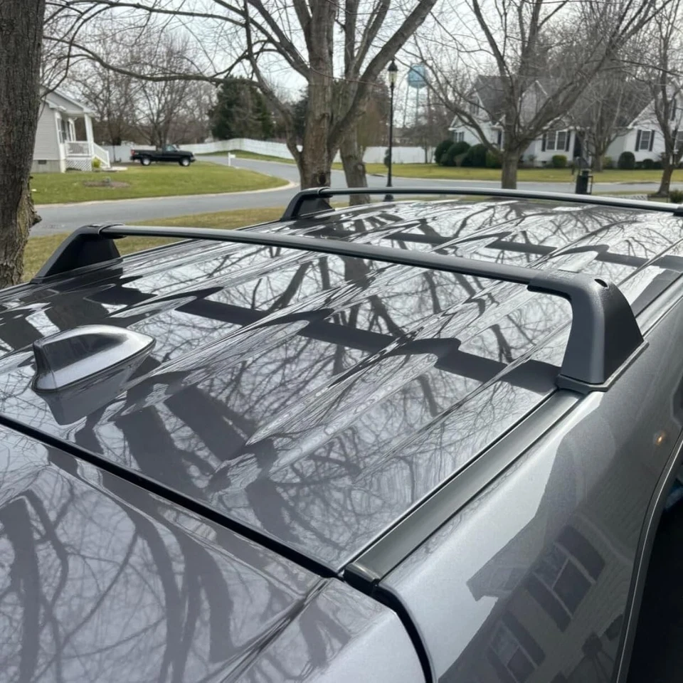 可上锁适用于丰田 Highlander L LE 2020 - 2025 车顶架轨道横杆行李箱 — 第 3/4 张图片