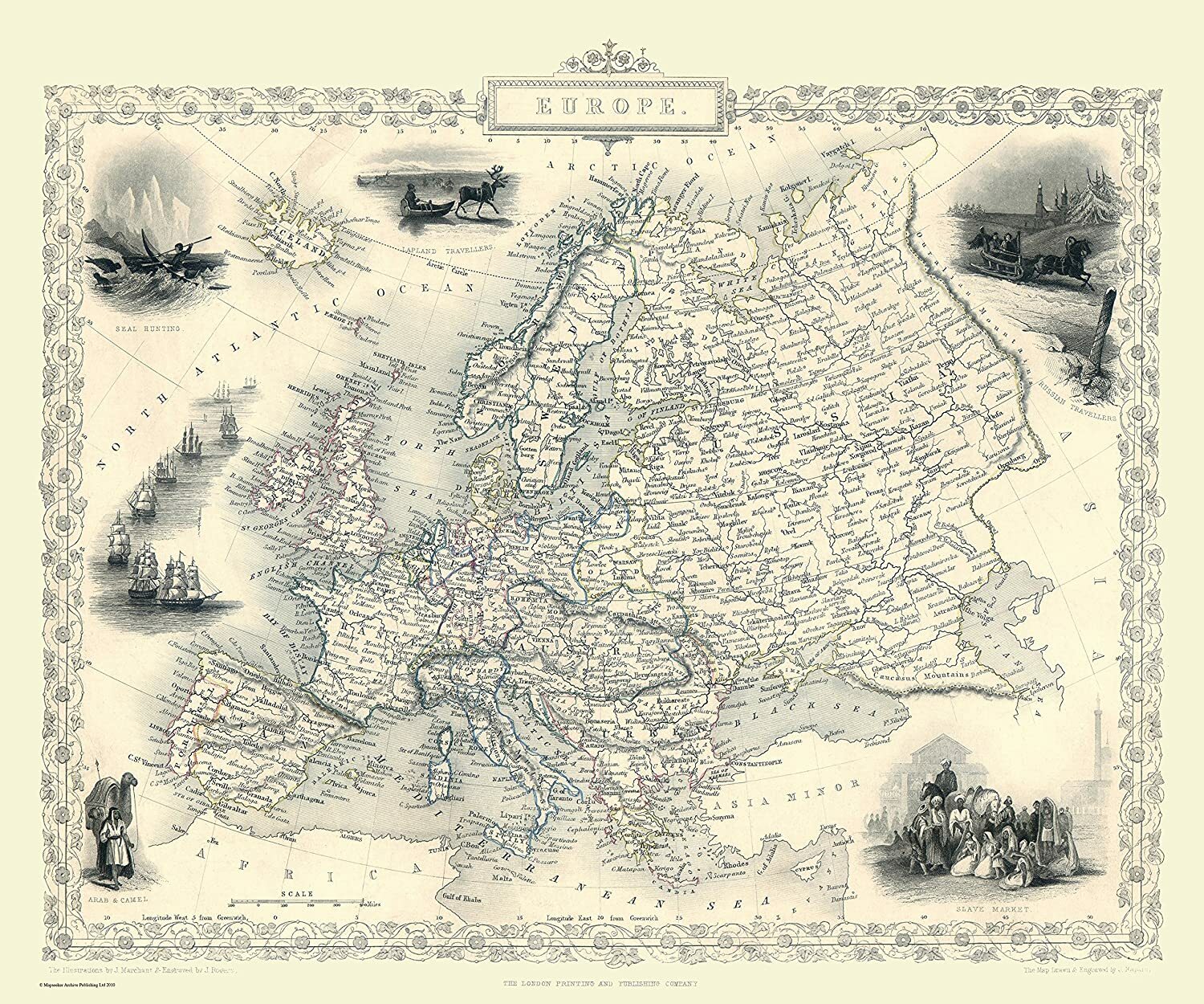 Europe 1851 Map John Tallis 1000pc Jigsaw 690mm x 480mm CLEARANCE!