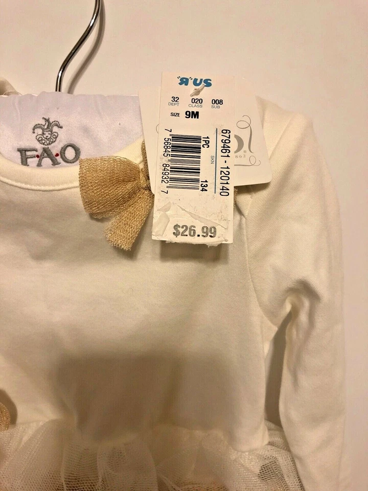 F.A.O. Schwartz Infantil Niñas TRAJE DE UNA PIEZA TALLA 9 MESES, ADORABLE  Foto 2 de 4