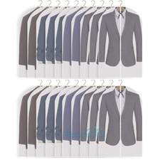 10/20Pcs Clear Hanging Garment Bags Storage Travel Suit Bag Dress Shirt 40 Inch