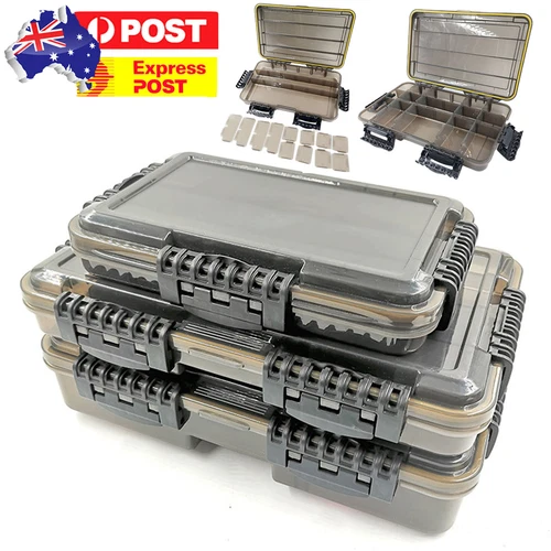 Fishing Tackle Box Organizer Waterproof Lure Box with Removable Divider for Bait