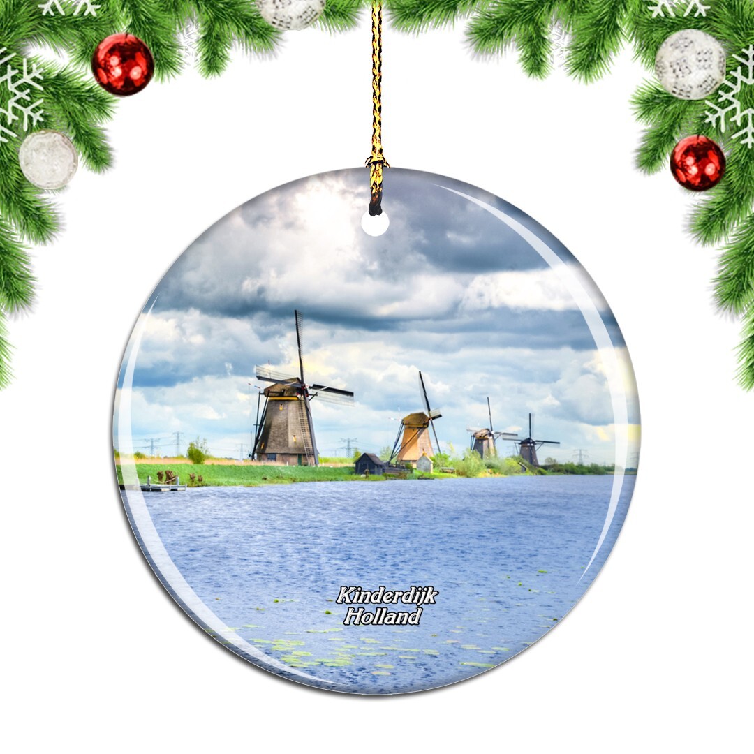 Netherlands Kinderdijk Windmill Christmas Ornament Travel Souvenir
