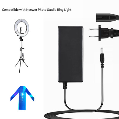 15V Adapter For Neewer Photo Studio Ring Light NW-150480D2 14 Inches 18'' Charger