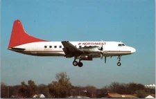 Northwest Airlines, Convair CV-590 - Chrome Postcard -N4822C - Aviation Airplane
