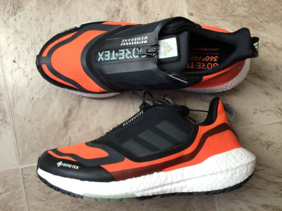 New Adidas ULTRABOOST 22 GTX GoreTex Waterproof GX9126 Zip Orange Shoes Men 8.5
