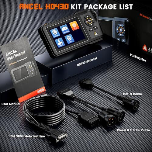 ANCEL HD430 Heavy Duty Truck Scanner, DPF Reset & Forced Regeneration for Cunmmi - Picture 8 of 8