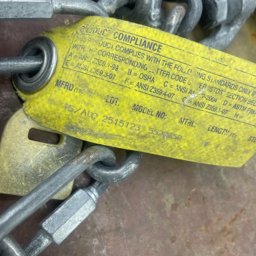 3 Used 3M Dbi Sala 5920050 Chain Rebar Positioning Lanyard Assembly With Swivel - Picture 3 of 10