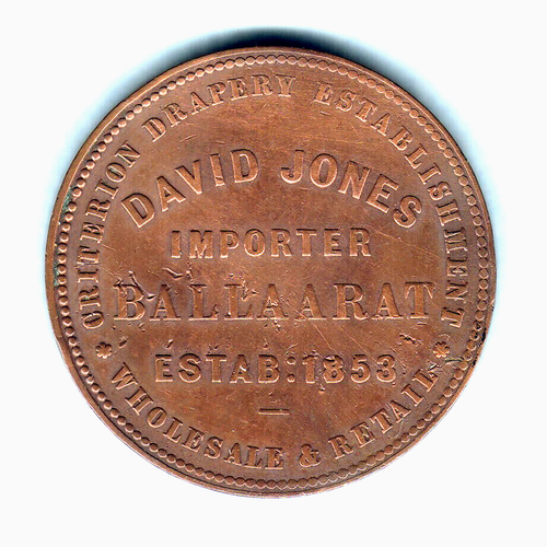 Australia Token. Jones - 1862 1d.. Ballarat Vic.. Criterion House.. aVF - Imagen 2 de 2