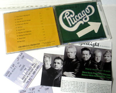 Chicago Take Me Back to Greatest Hits CD W/Ticket Stub Best of buy 2 get 1 FREE