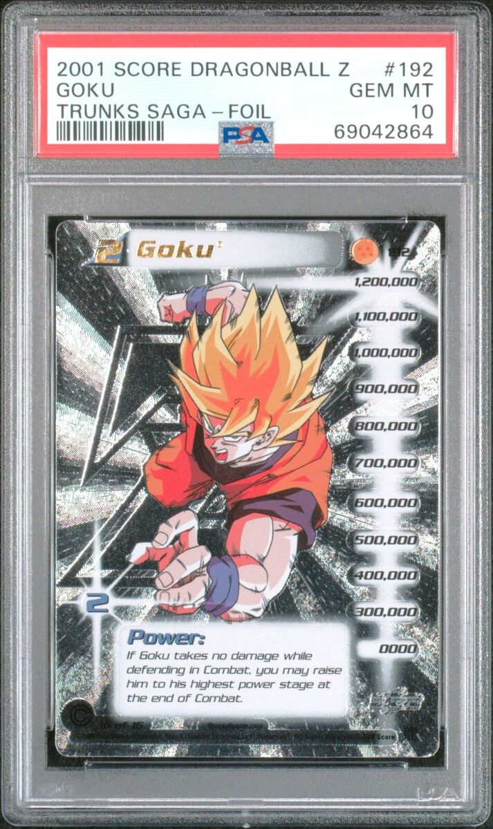PSA 10 Limited Hi-Tech Foil Goku 2001 Trunks Saga #192 DBZ PSA 10 Limited Hi-Tech Foil Goku 2001 Trunks Saga #192 DBZ