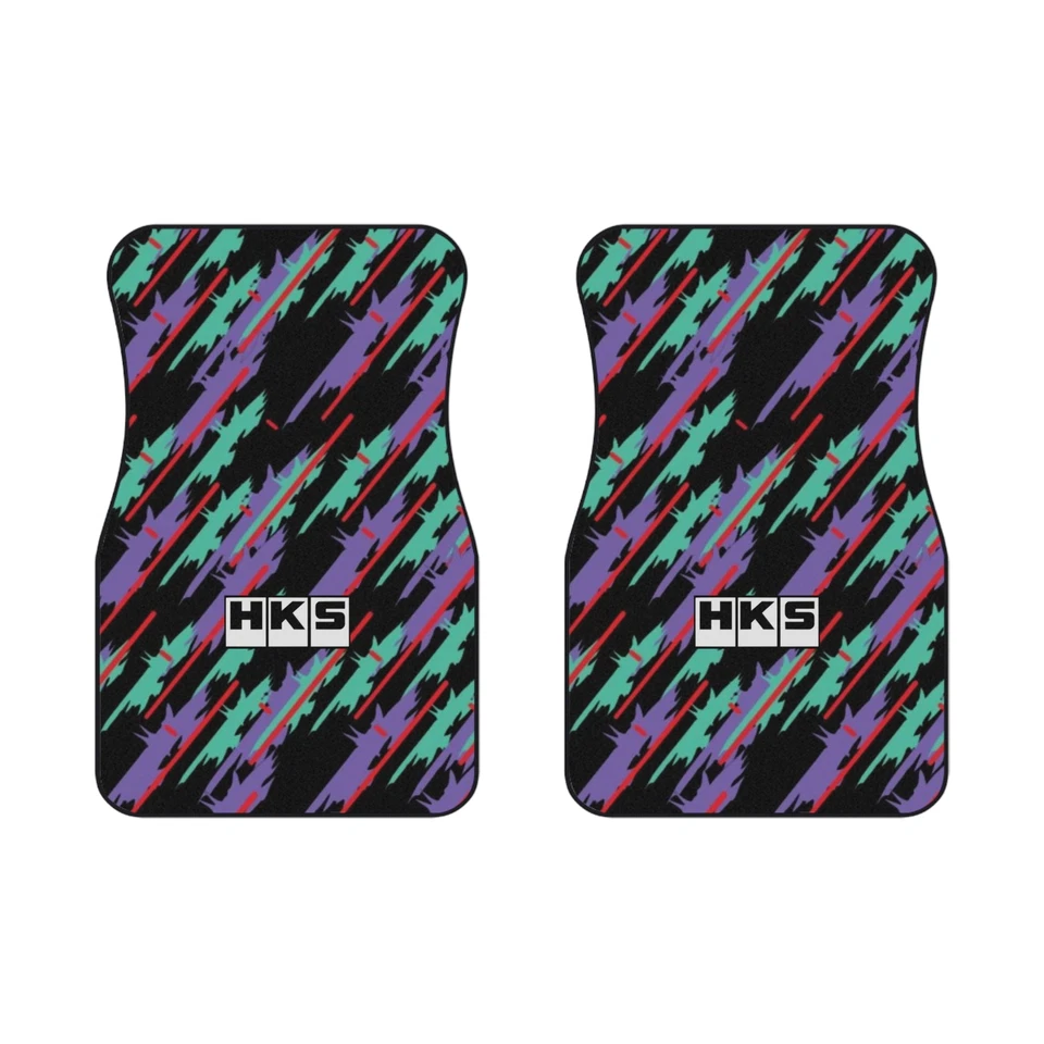 Автомобильные коврики HKS Old Logo Tribute (комплект из 2), пара напольных ковриков 90-х JDM HKS, HKS - Изображение 2 из 4