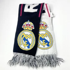 Real Madrid Futbol Soccer 60” Scarf Black White Pink