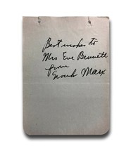 Groucho Marx Signed Album Page JSA COA Cut Autograph Brothers Chico Harpo Zeppo