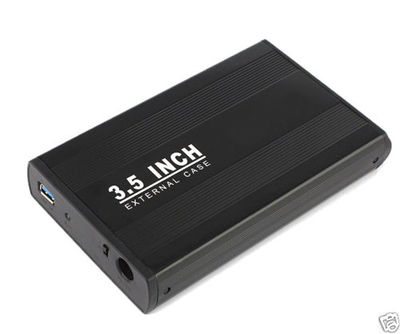Festplattengehäuse 3,5 ZOLL EXTERN  IDE - HDD FESTPLATTE GEHÄUSE USB 2.0 SCHWARZ