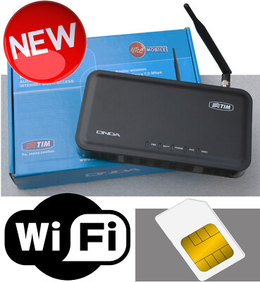 WLAN ROUTER ONDA DN7000T 4x10/100 SWITCH FÜR 4x PC/DRUCKER OPTION GSM IM AUSLAND