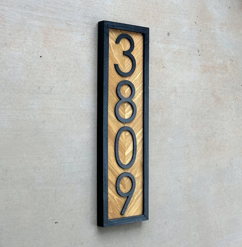 House Numbers, Address Numbers, Modern House Numbers, Personalized Wood Sign04 - Image 2 of 4