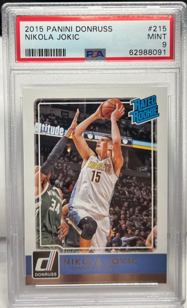 Nikola Jokic 2015-16 Panini Donruss RC #215 - PSA 9 MINT - DENVER NUGGETS