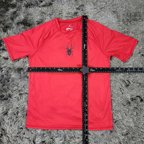 Spyder Swim Compression Shirt Kids XL (18-20) Red Performance Short Sleeve Logo - Picture 5 of 14