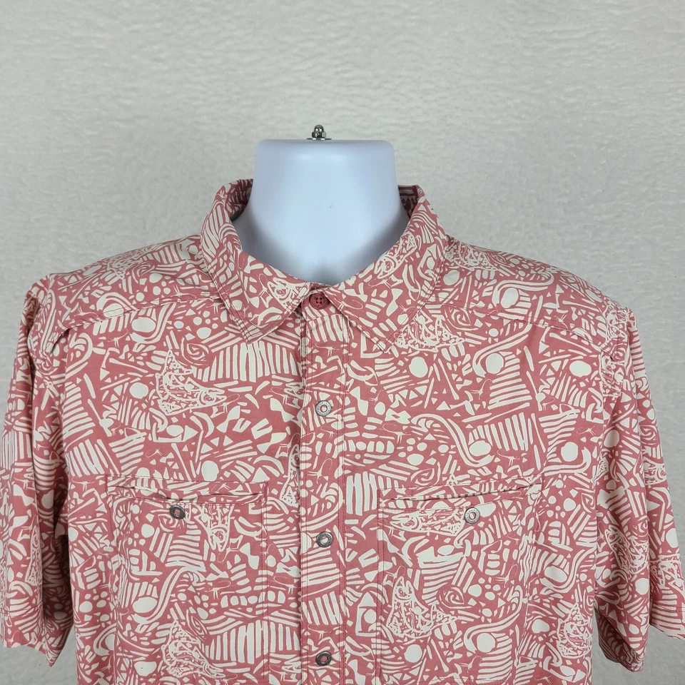 Mountain Khakis Western Snap Shirt Large Multi Color Aztec Vented Performance - Image 2 of 4
