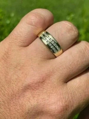 0.50Ct Lab Created Diamond Wedding Men's Band Ring 14K Yellow Gold Plated - image 1 of 2