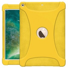 Shockproof Rugged Silicone Skin Fit Jelly Case Cover For Apple iPad 9.7 - Yellow