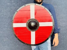 Viking Medieval Cosplay Warrior Authentic Battleward D cor Shield LARP