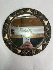 Specchio Liberty Made In France  Tondo Gold Oval 29 X 29 Antico Vintage