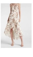 Express Floral Print Ruffle Faux Wrap Hi-Lo Maxi Dress Size XS NWoT $192