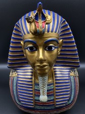 Egyptian Antique bust of Pharaoh Tutankhamun- Hand painted