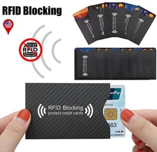 10× RFID Blocking Sleeves Credit Card Protector Holders Theft Protection Secure